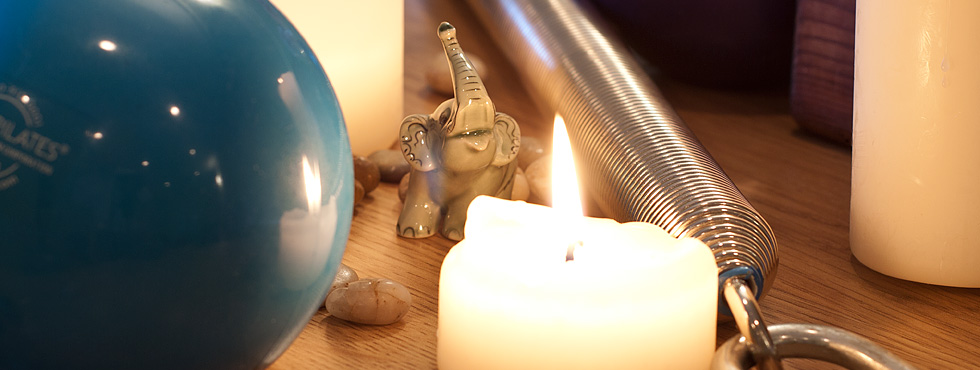 Pilates Ball, Elephant, Burning Candle, Spring